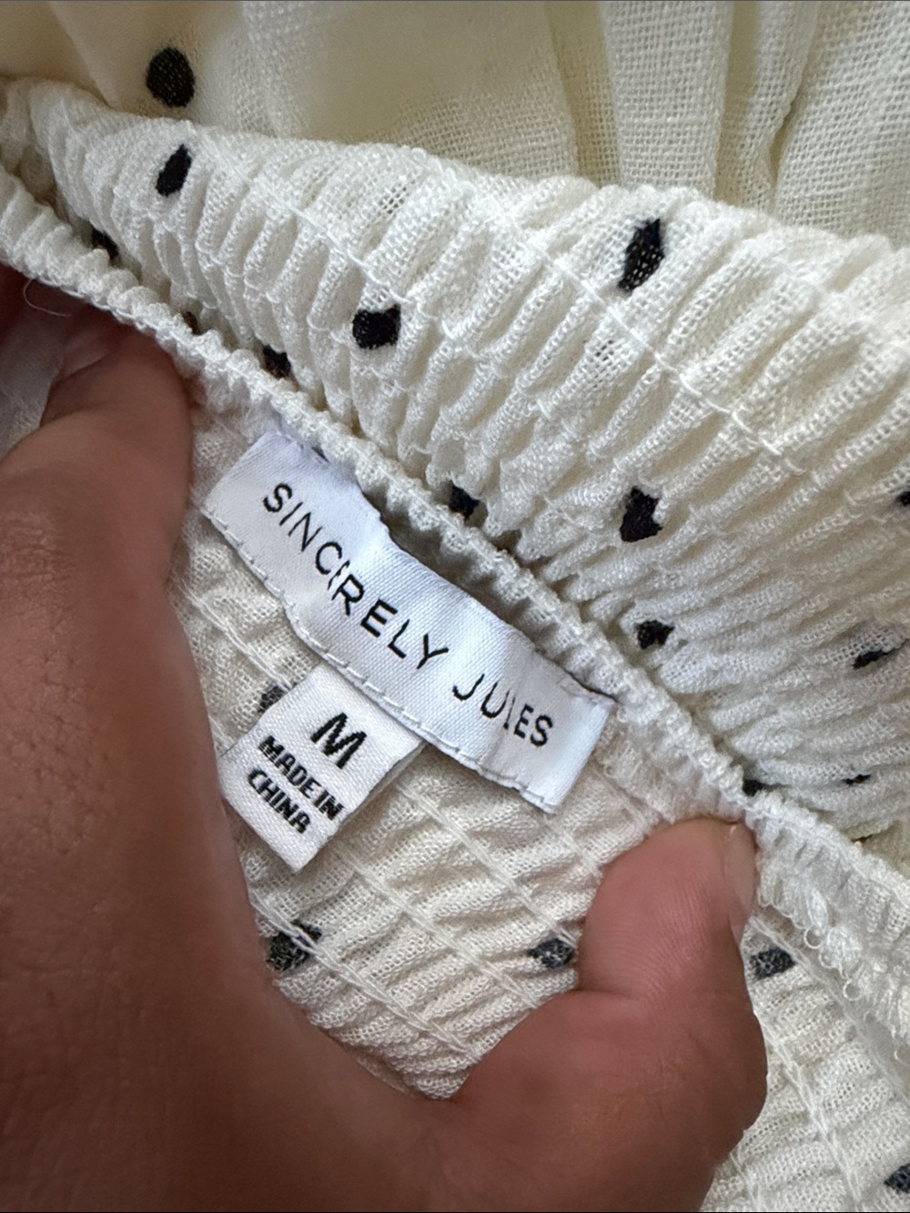 Sincerely Jules Cream Halter Mini Dress with Black Polka Dots - Picture 5 of 6